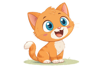 happy Cute Cat Illustration 2.eps