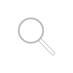 Search icon vector white background isolated