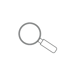 Search icon vector white background isolated