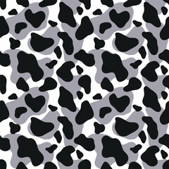 Seamless multicolored cow print vector pattern.