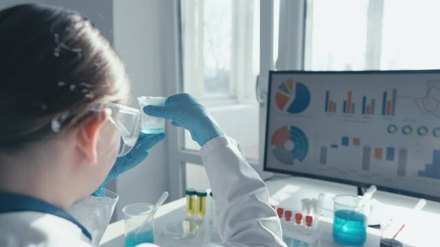 A dedicated laboratory researcher is meticulously analyzing complex data sets within a cuttingedge scientific environment, utilizing various tools and methodologies to derive meaningful insights