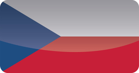 National flag of Czech.Vector illustration