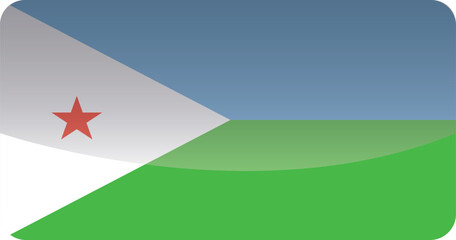 National flag of Djibouti.Vector illustration