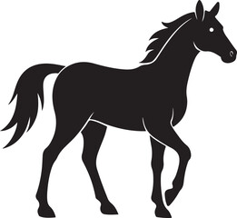 horse silhouette isolated on white background