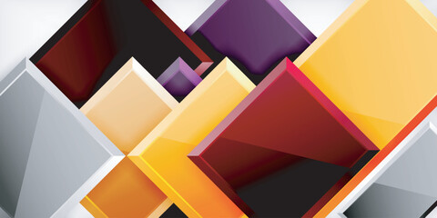 Square shape color abstract geometry. Vector Illustration For Wallpaper, Banner, Background, Card, Book Illustration, landing page