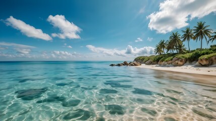 Fototapeta premium Tropical Beach with Clear Water 