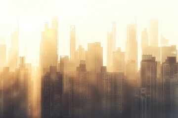 Fototapeta premium Aerial photography of a city with tall buildings and infrastructure from above