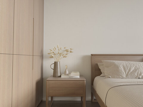 Modern Minimalist Bedroom in Neutral Tones
