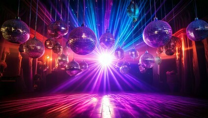 Obraz premium Disco party Christmas Ornaments