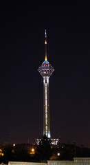 Obraz premium Milad Tower is one of the tallest telecommunication towers in the world and the tallest structure in Iran in Tehran