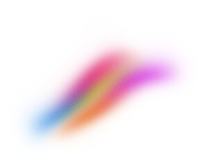 Glowing abstract gradient wave blur shape transparent background