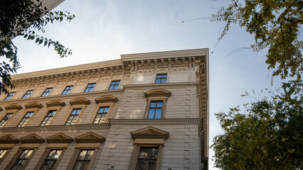 facade of a building at budapest magyar - hungary