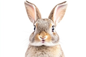 Obraz premium A rabbit's face on a white background