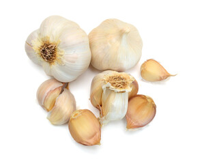 Garlic isolated on white background