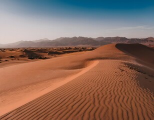 desert country with mountains in the distance