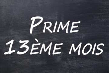 Obraz premium Prime 13ème mois tableau noir