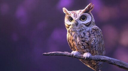 A Majestic Owl Perched on a Branch