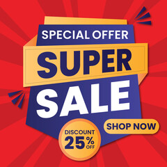 blue promotion sale template vector illustration