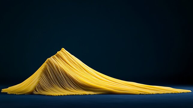 Mountain Made of Spaghetti on Dark Background