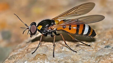 Natural macro shot of insects in focus, close-up capturing fine details in insect anatomy, natural texture and tiny features in sharp clarity 