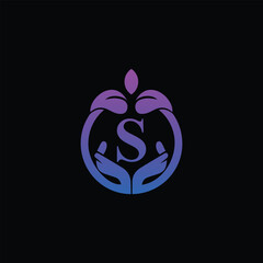 Natural Women Beauty Care Logo With Letter S