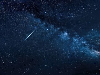 Naklejka premium Nocturnal sky with star trail