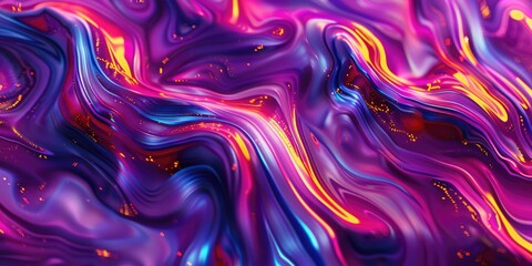Obraz premium Vibrant palette with fluid swirls and splashes of color, abstract art style.