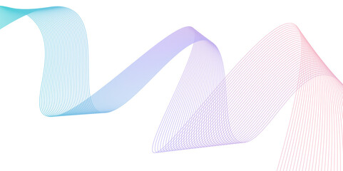 Modern multicolor gradient flowing wave lines, Parallel lines of vibrant color, Stylized line art background, curving and wavy gradient lines against a black background.