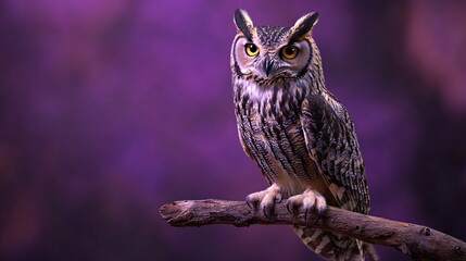 Fototapeta premium Eurasian Eagle-Owl Perched on a Branch
