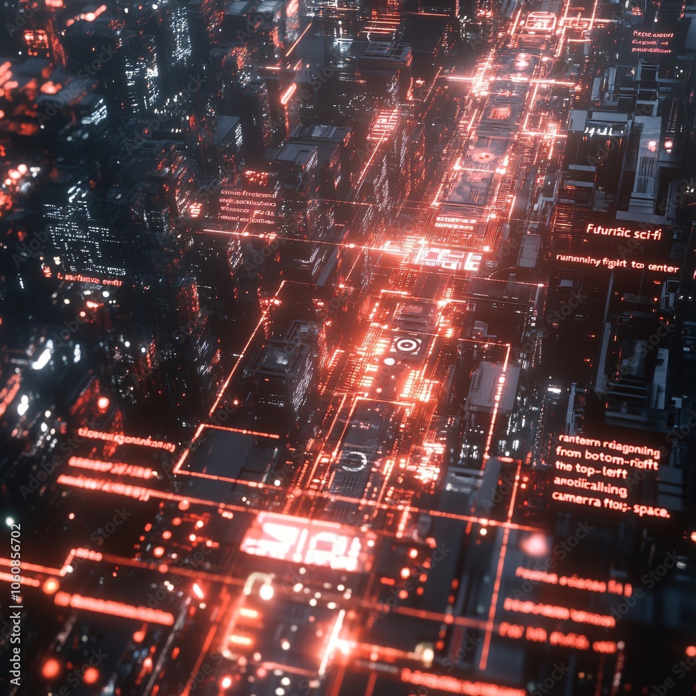 Aufkleber explore the intricacies of futuristic sci-fi circuit patterns in digital landscapes