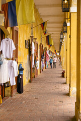 Vibrant Passage - Las B&oacute;vedas Shopping Arcade in Cartagena de Indias