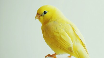 Yellow canary, white isolate background