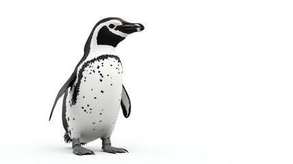 Fototapeta premium Penguin, white isolate background