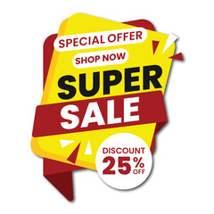 yellow promotion sale template vector illustration