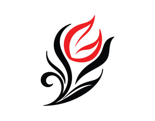 Abstract Floral Vector Illustration - Elegant Flower Art Design