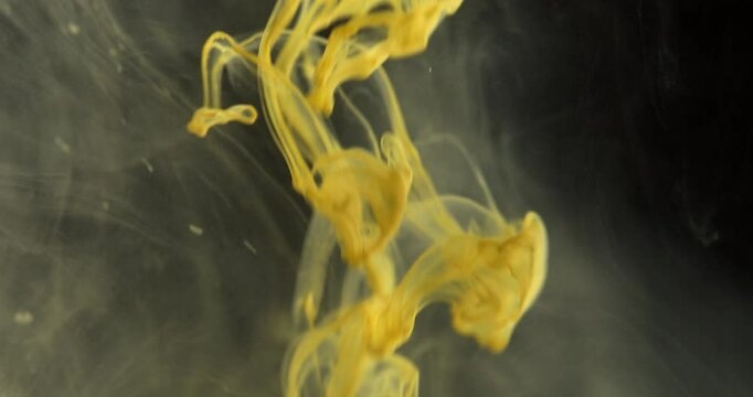 Yellow Lava Ink Abstract Liquid Lamp Effect