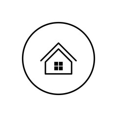 House vector icon, flat design symbol