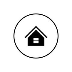 House vector icon, flat design symbol