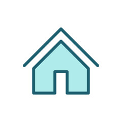 House vector icon, flat design symbol