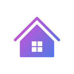 House vector icon, flat design symbol