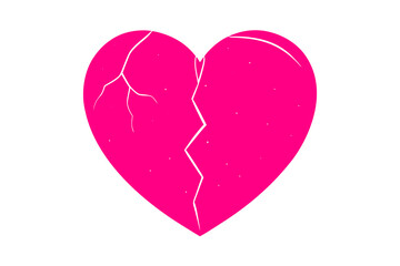 Valentine Broken Heart | isolated vector illustration on white background