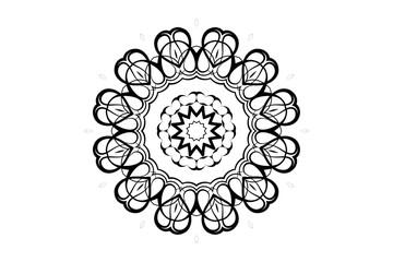 Intricate Mandala with Geometric Radiance