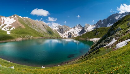 Obraz premium alpine lake, AI generated