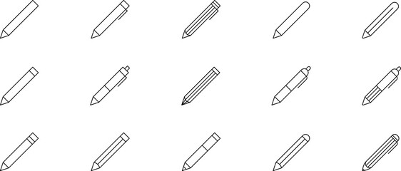 Pen icon. Pencil line icon. Edit symbol. Pen marker. Pencil or pen icon set. Vector illustration.