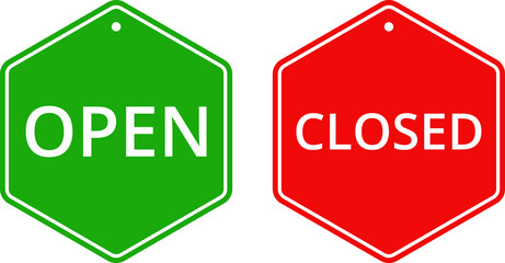 Open and closed icon sign vector