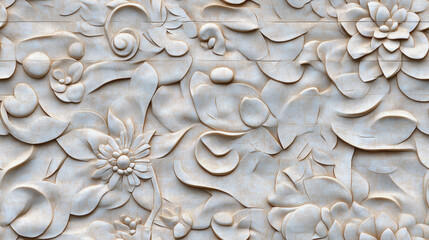 Seamless background, Antique inspired wall with subtle molding details