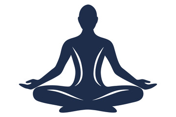 Yoga. lotus position silhouette. vector yoga shape