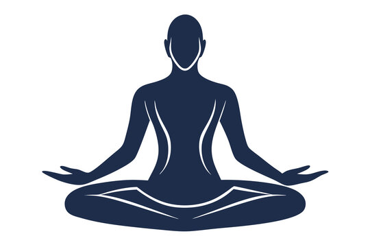 recommend clip art: Yoga. lotus position silhouette. vector yoga shape