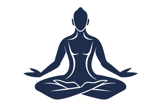 recommend clip art: Yoga. lotus position silhouette. vector yoga shape