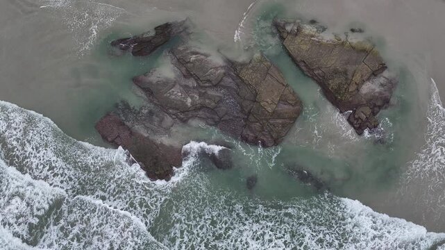Praia dos Castros sin gente en Ribadeo Asturias